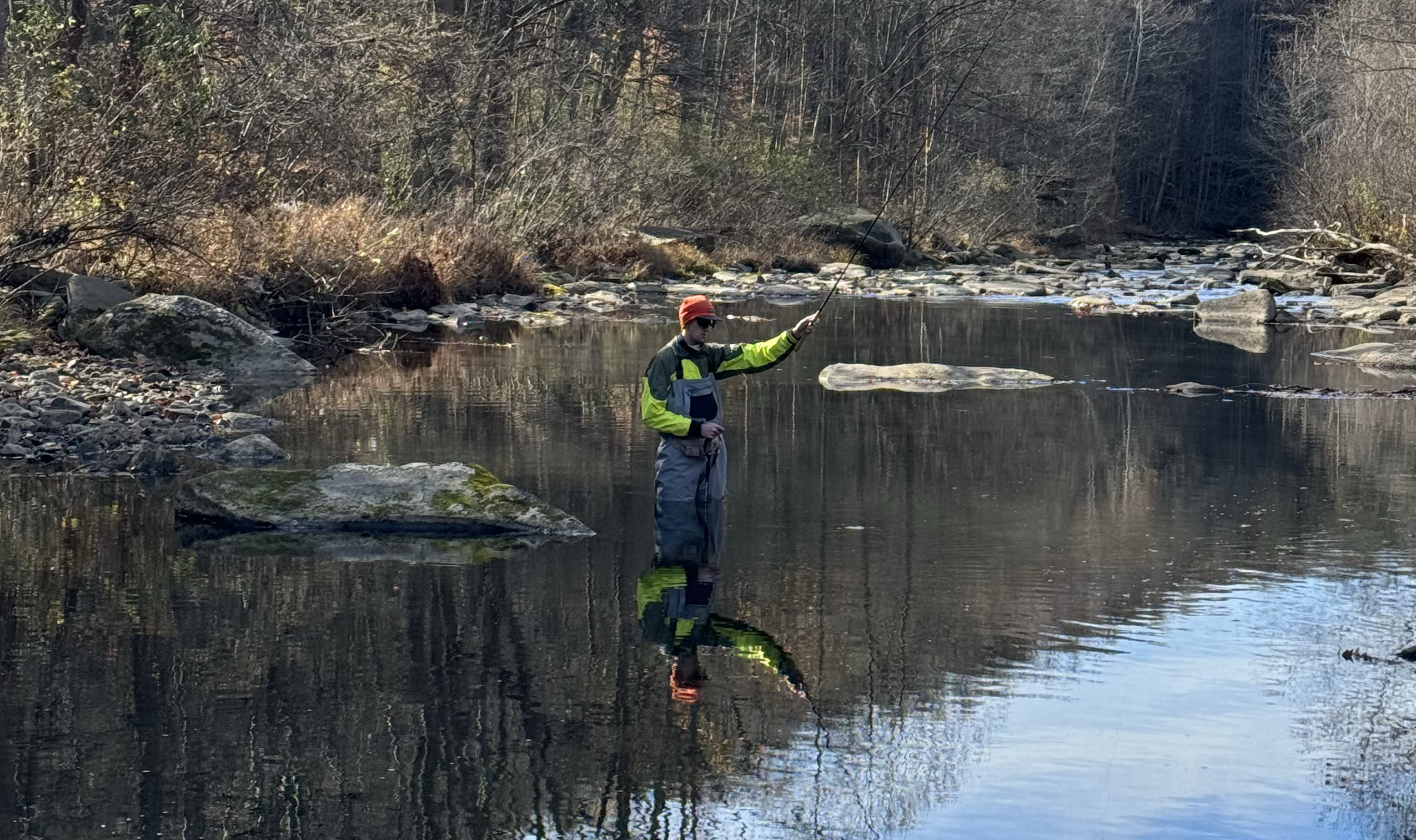 Waders in use